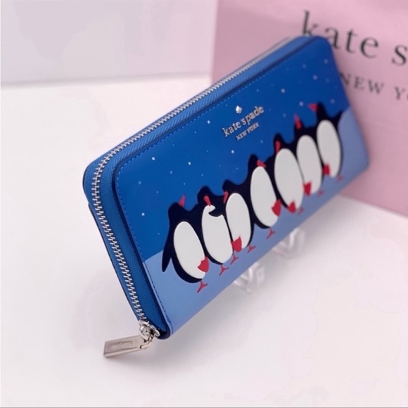 Kate Spade Pinguin long blue wallet - Picture 3 of 12
